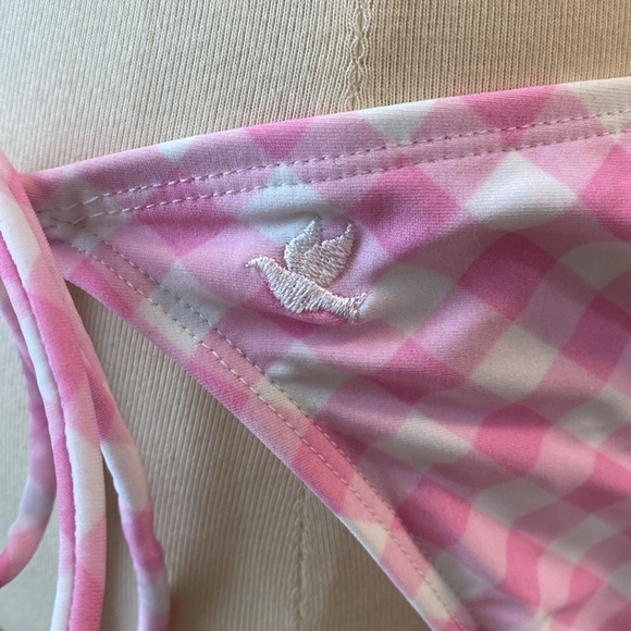 NWT Jessica Simpson Pink and White Gingham Print Monokini, Size XL - Picture 13 of 17